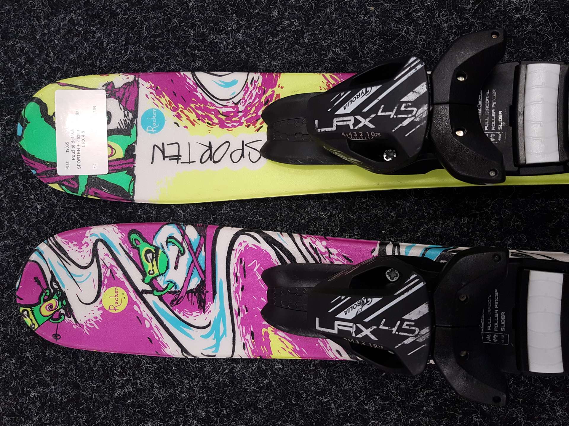 Použité detské lyže SPORTEN + viazanie Tyrolia LRX 4.5