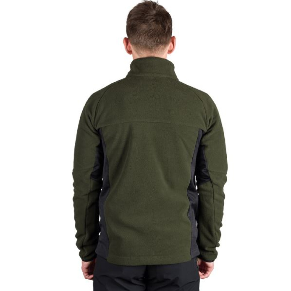 Pánska flisová mikina NORTHFINDER JEDRZEJ black dark/green