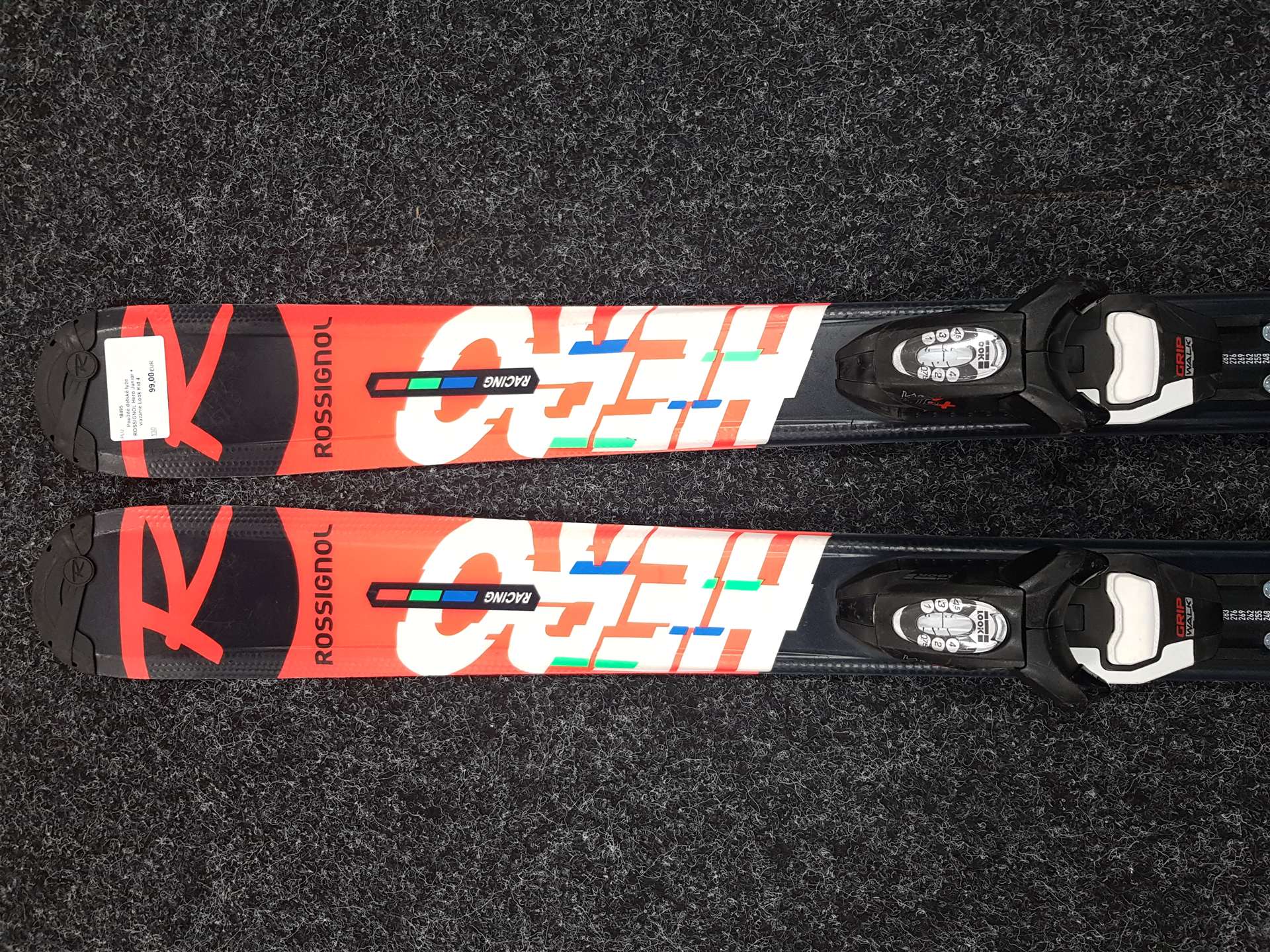 Použité detské lyže ROSSIGNOL Hero Junior + viazanie Look Kid 4