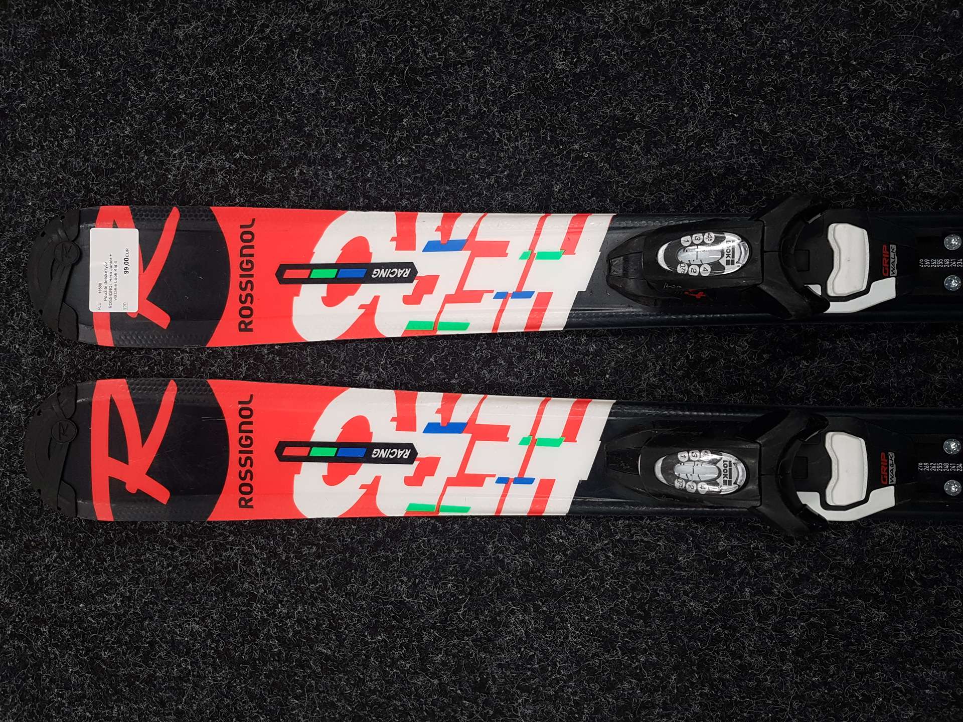 Použité detské lyže ROSSIGNOL Hero Junior + viazanie Look Kid 4