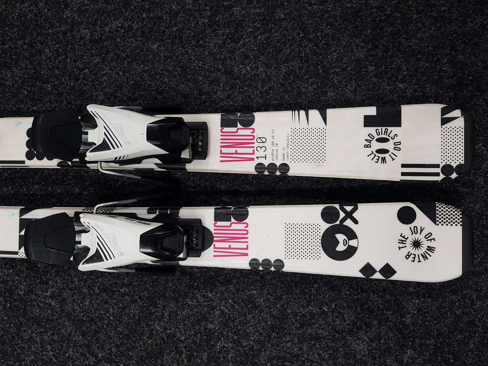 Použité detské lyže SPORTEN Venus 130 + viazanie Tyrolia SLR 7.5
