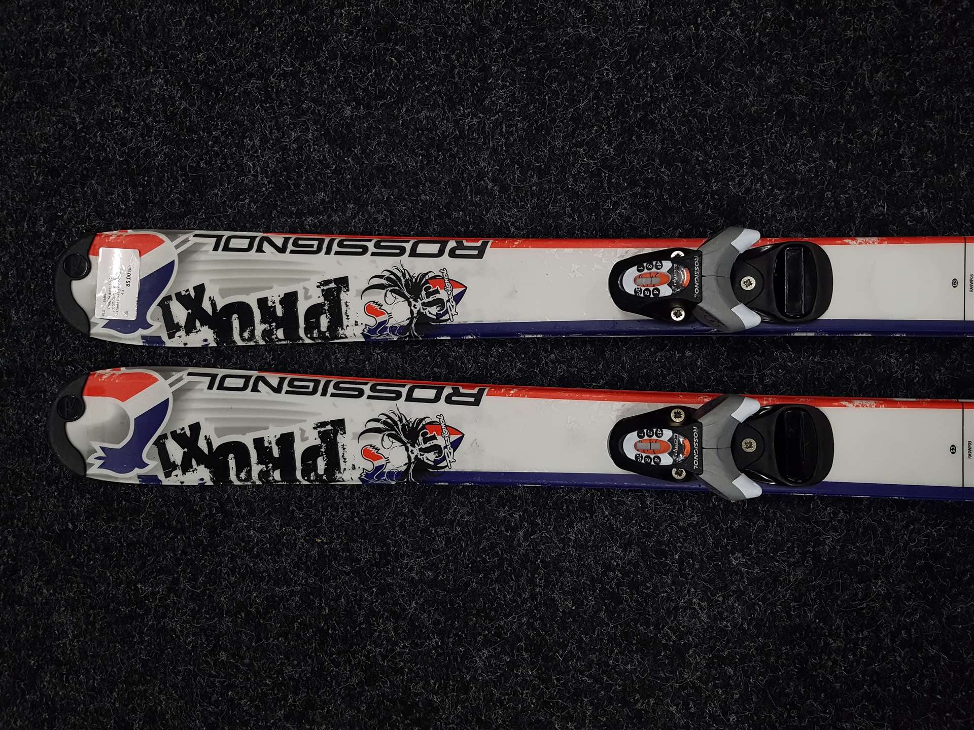 Použité detské lyže ROSSIGNOL PRO X1 + viazanie Rossignol Comp J 4,5