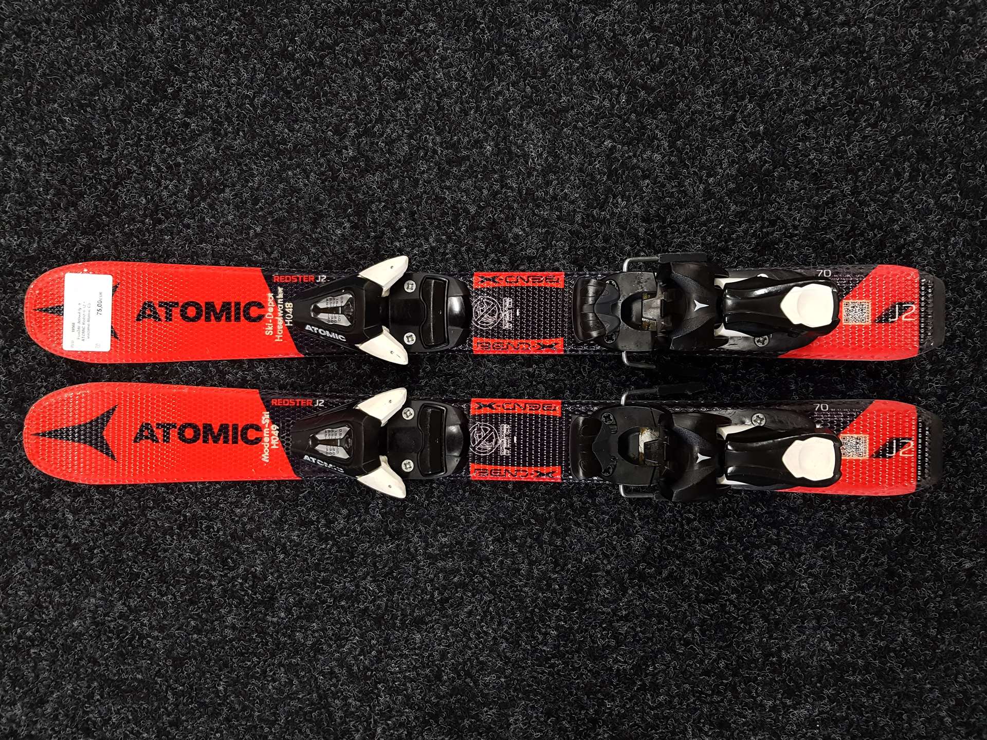 Použité detské lyže ATOMIC Redster J2 + viazanie Atomic C5