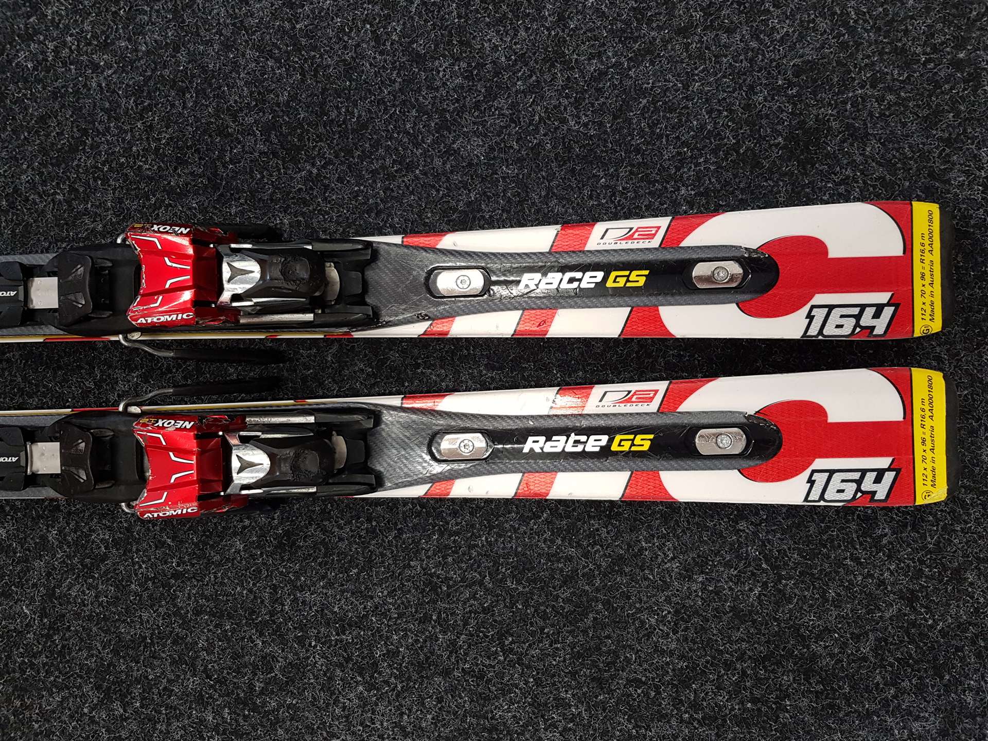 Použité lyže ATOMIC Race GS + viazanie Atomic Neox 12