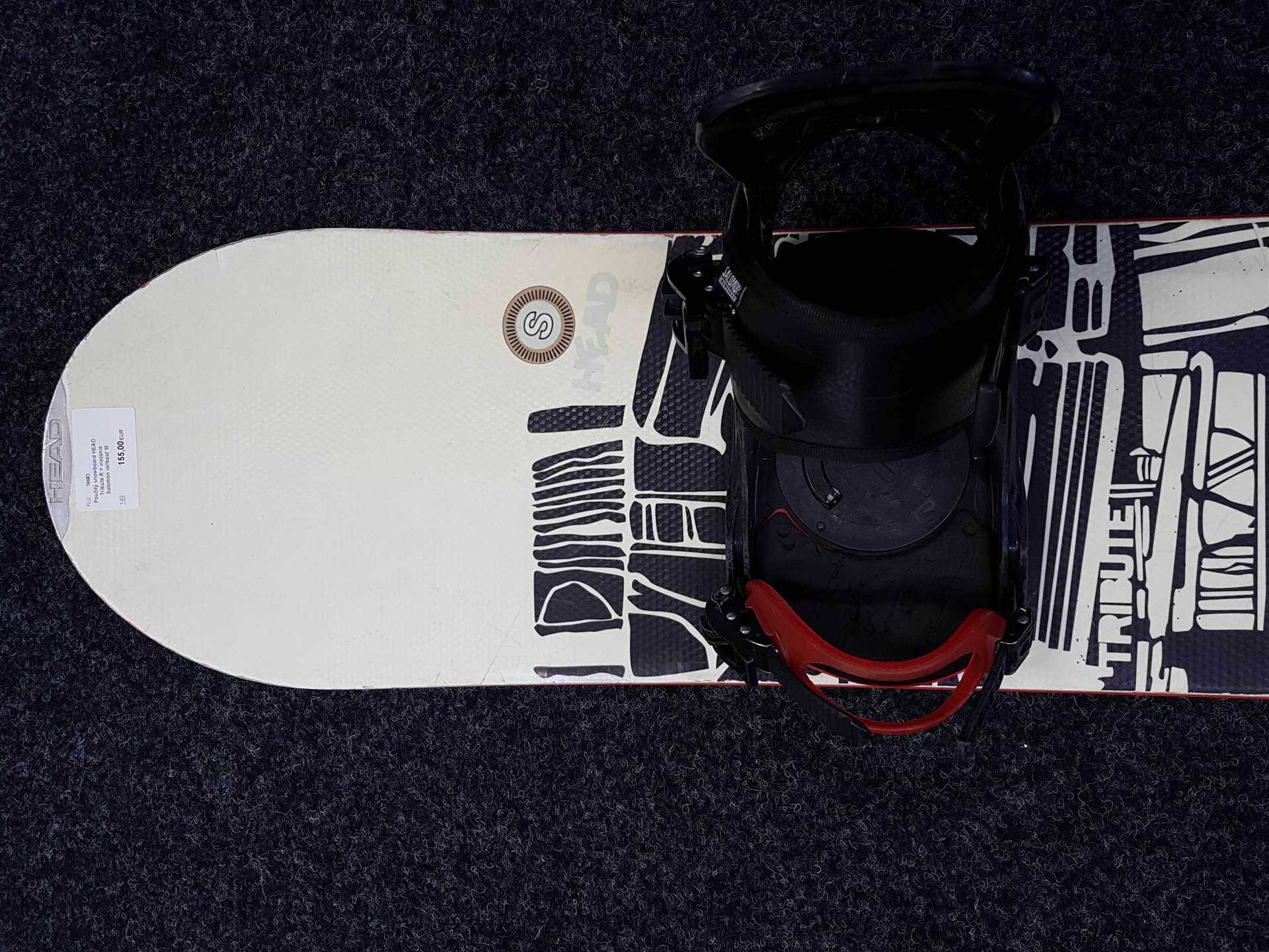 Použitý snowboard HEAD Tribute R + viazanie Salomon veľkosť M