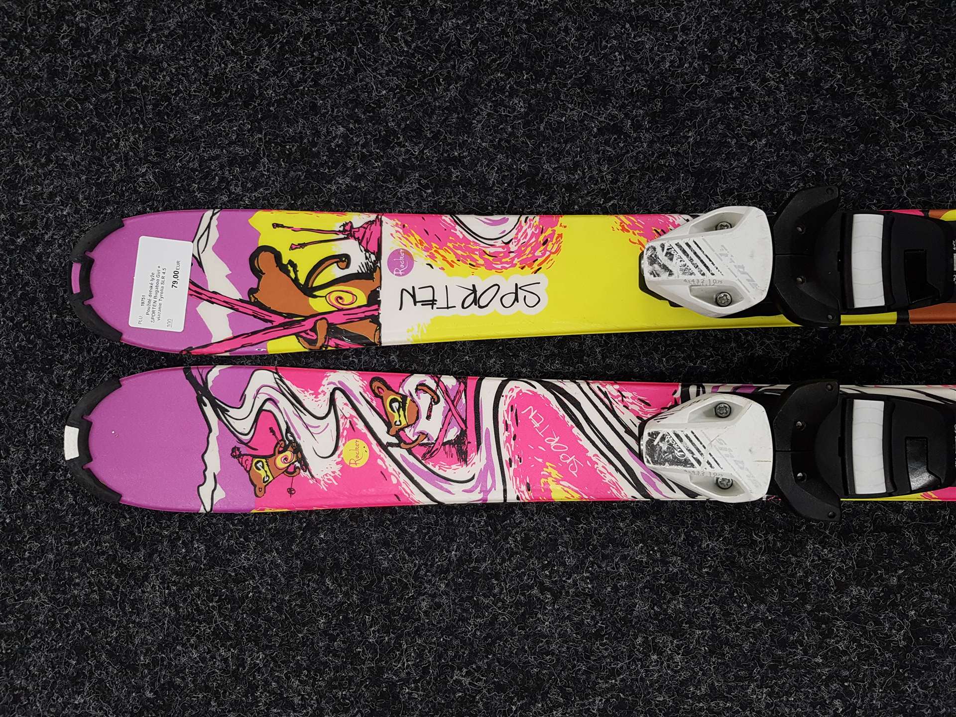 Použité detské lyže SPORTEN Bugaboo Girl + viazanie Tyrolia SLR 4.5