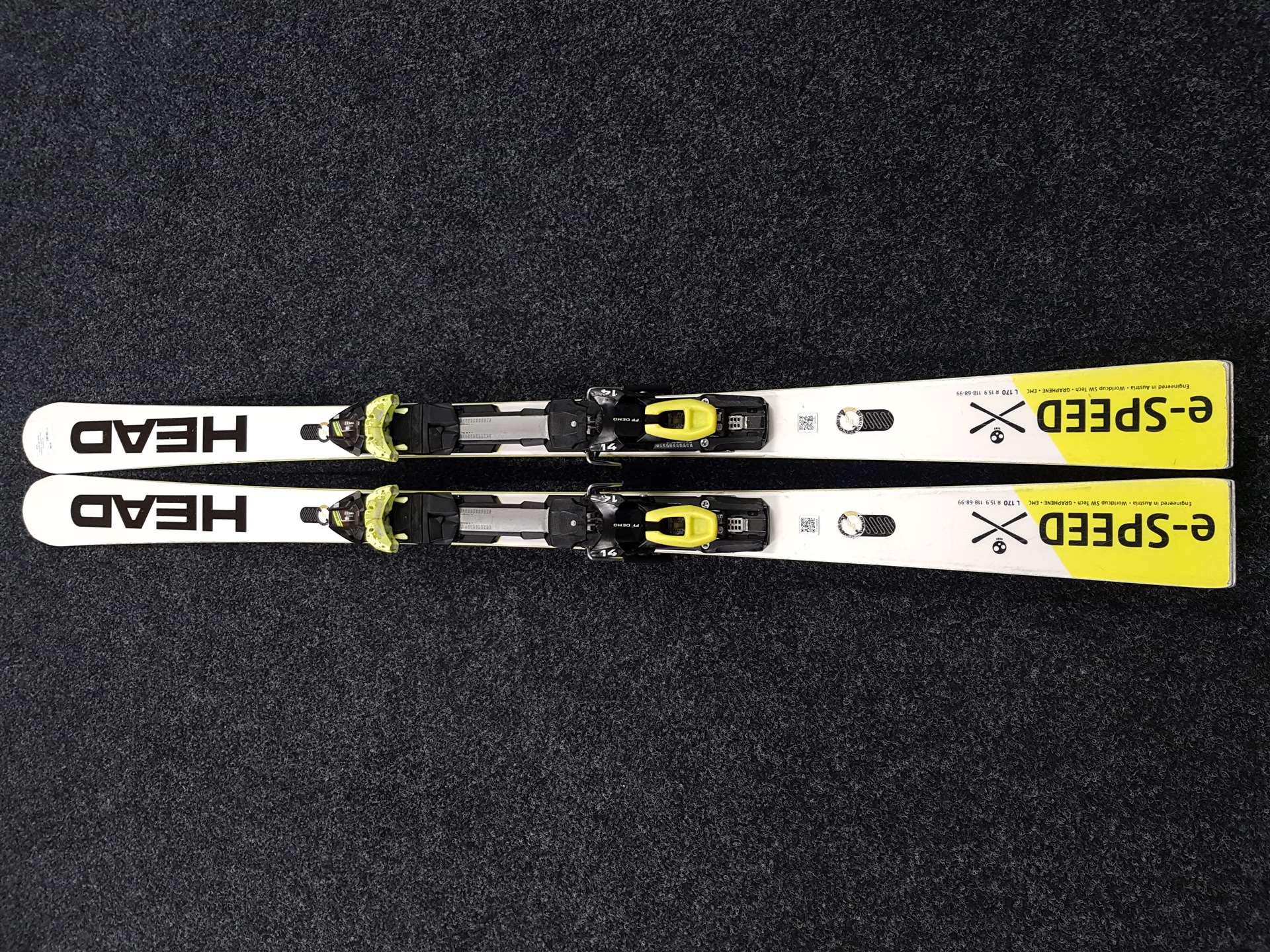 Použité lyže HEAD e-SPEED + viazanie Head Freeflex 14