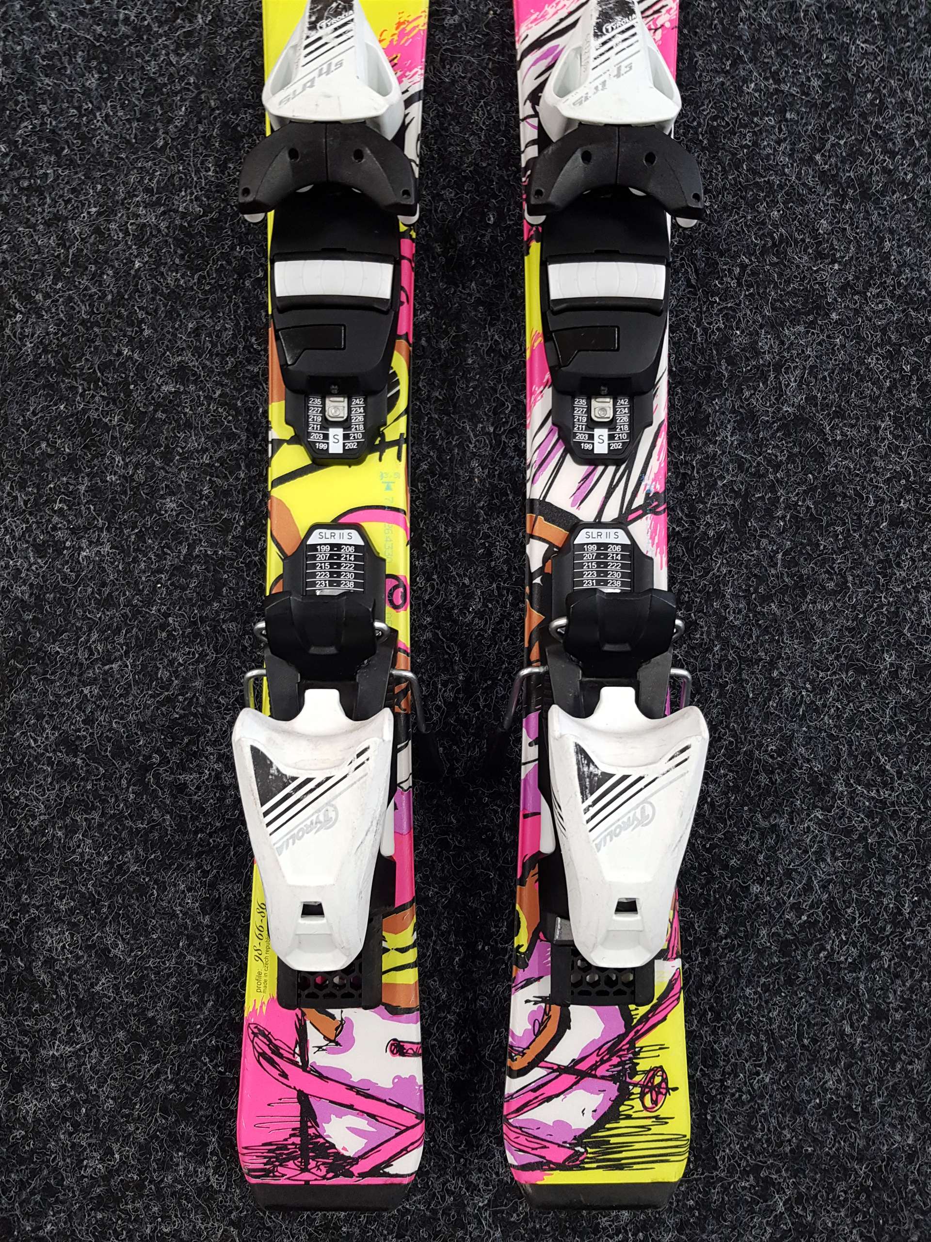 Použité detské lyže SPORTEN Rocker + viazanie Tyrolia SLR 4,5
