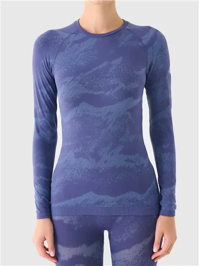 Dámske termoprádlo F208 LIGHT BLUE ALLOVER vrchný diel