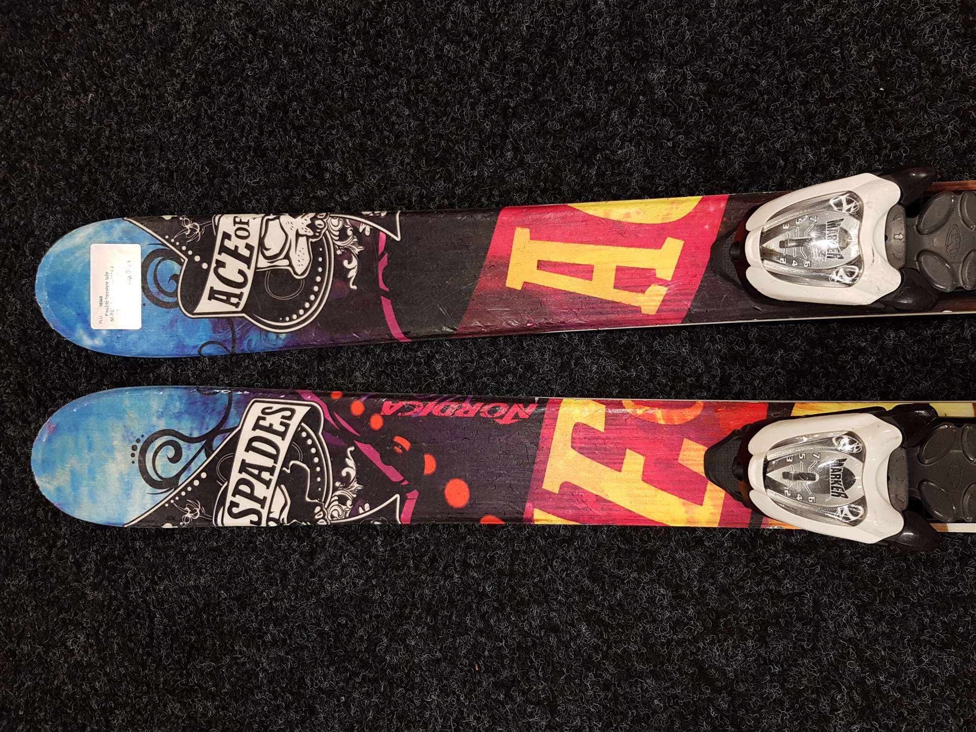 Použité freestyle lyže NORDICA Ace of Spades J +  viazanie Marker 7.0