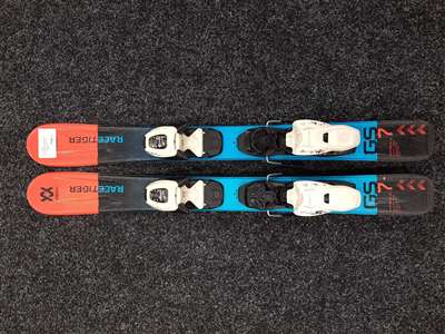 Použité detské lyže VOLKL Racetiger GS + viazanie Marker 4.5