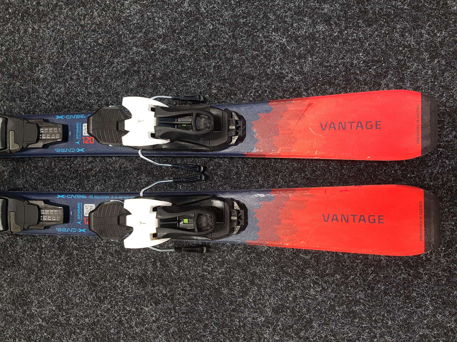 Použité detské lyže ATOMIC Vantage + viazanie Atomic 5.5