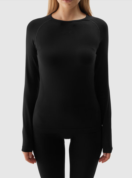 Damen-Thermounterwäsche 4f Top DEEP BLACK