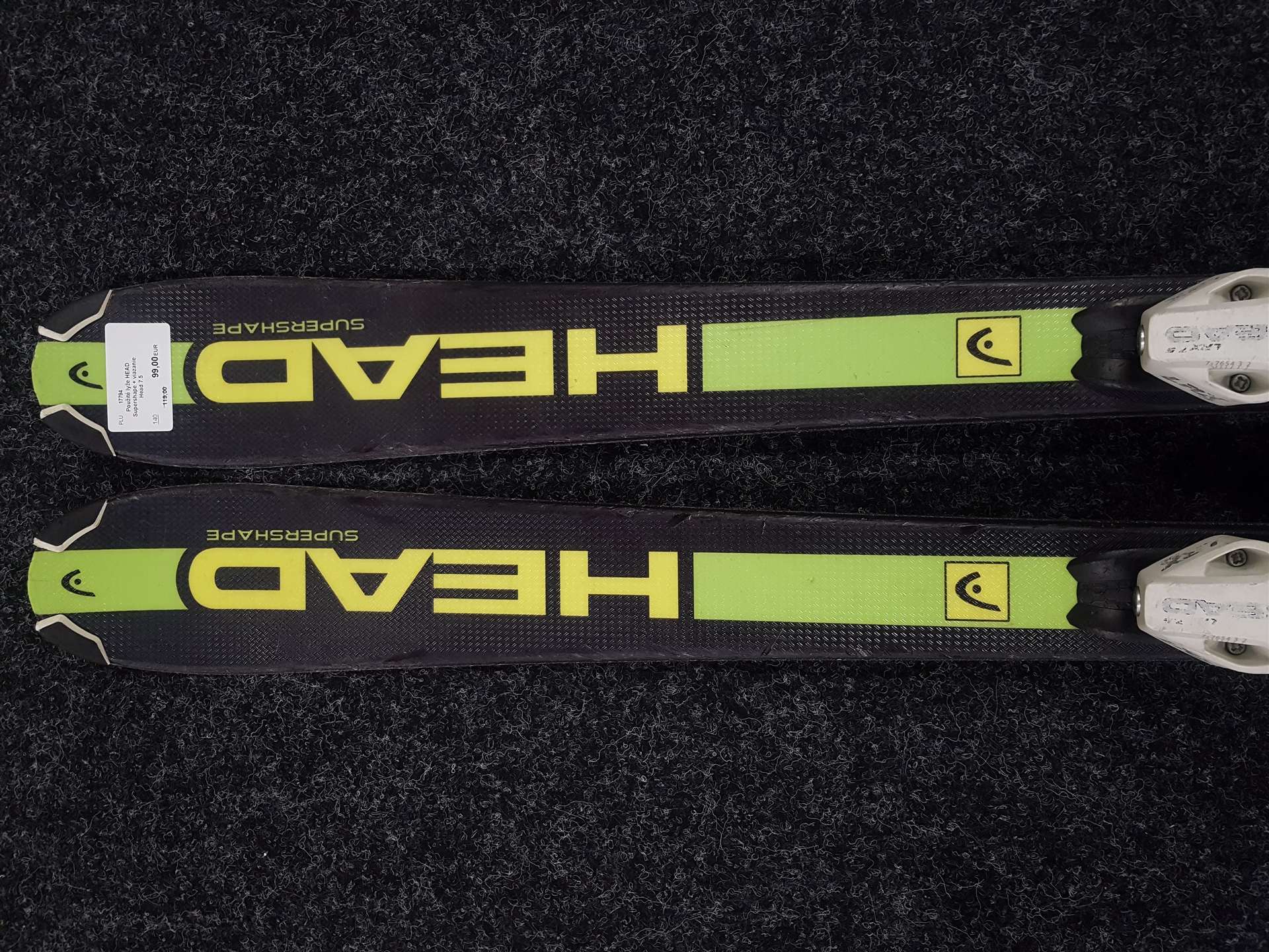 Použité lyže HEAD Supershape + viazanie Head 7.5