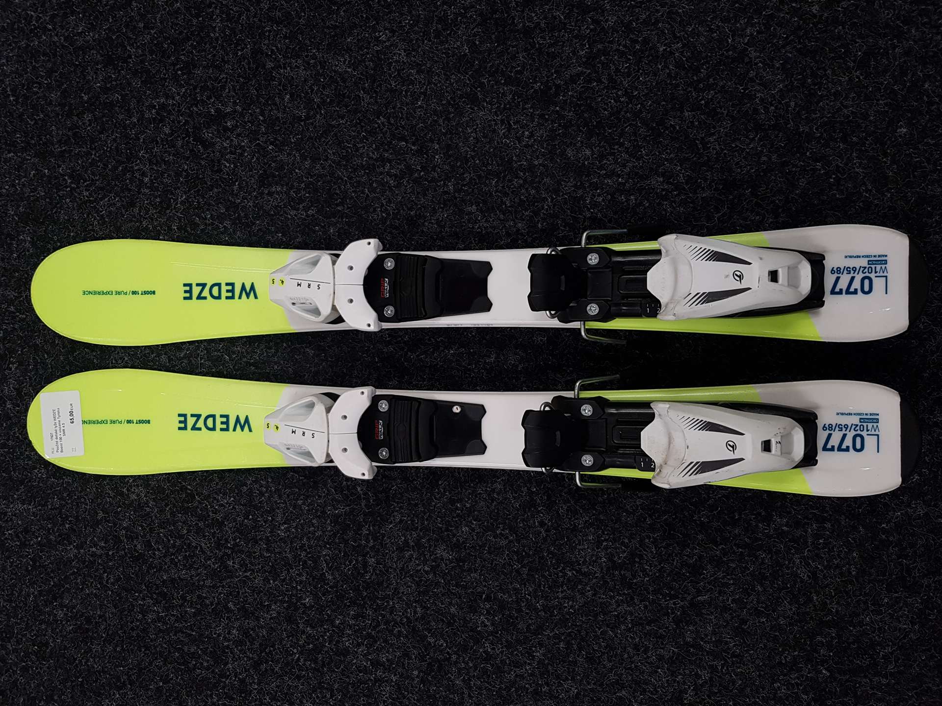 Použité detské lyže WEDZE Boost 100 + viazanie Tyrolia SMR 4.5