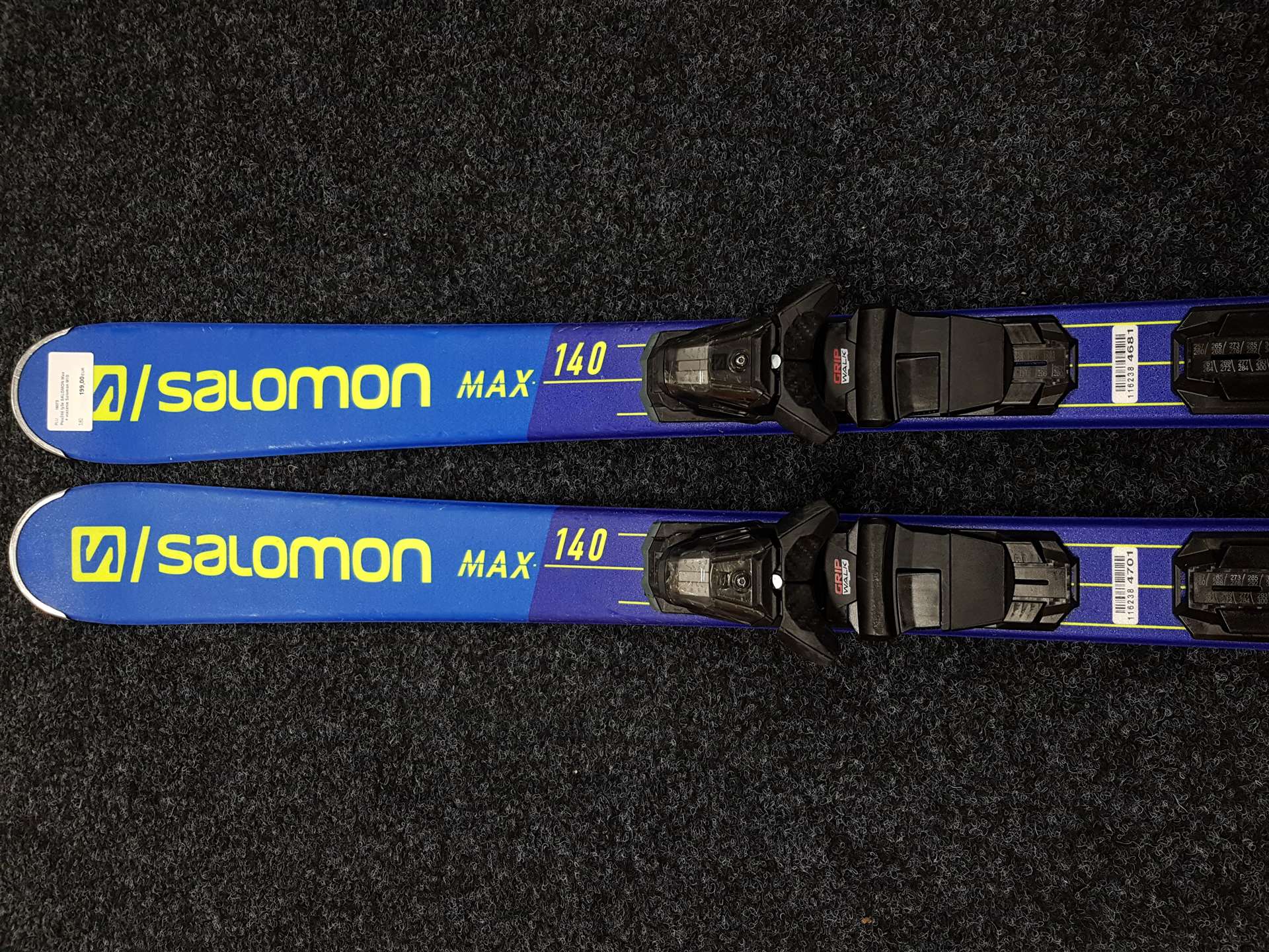 Použité lyže SALOMON Max + viazanie Salomon M10
