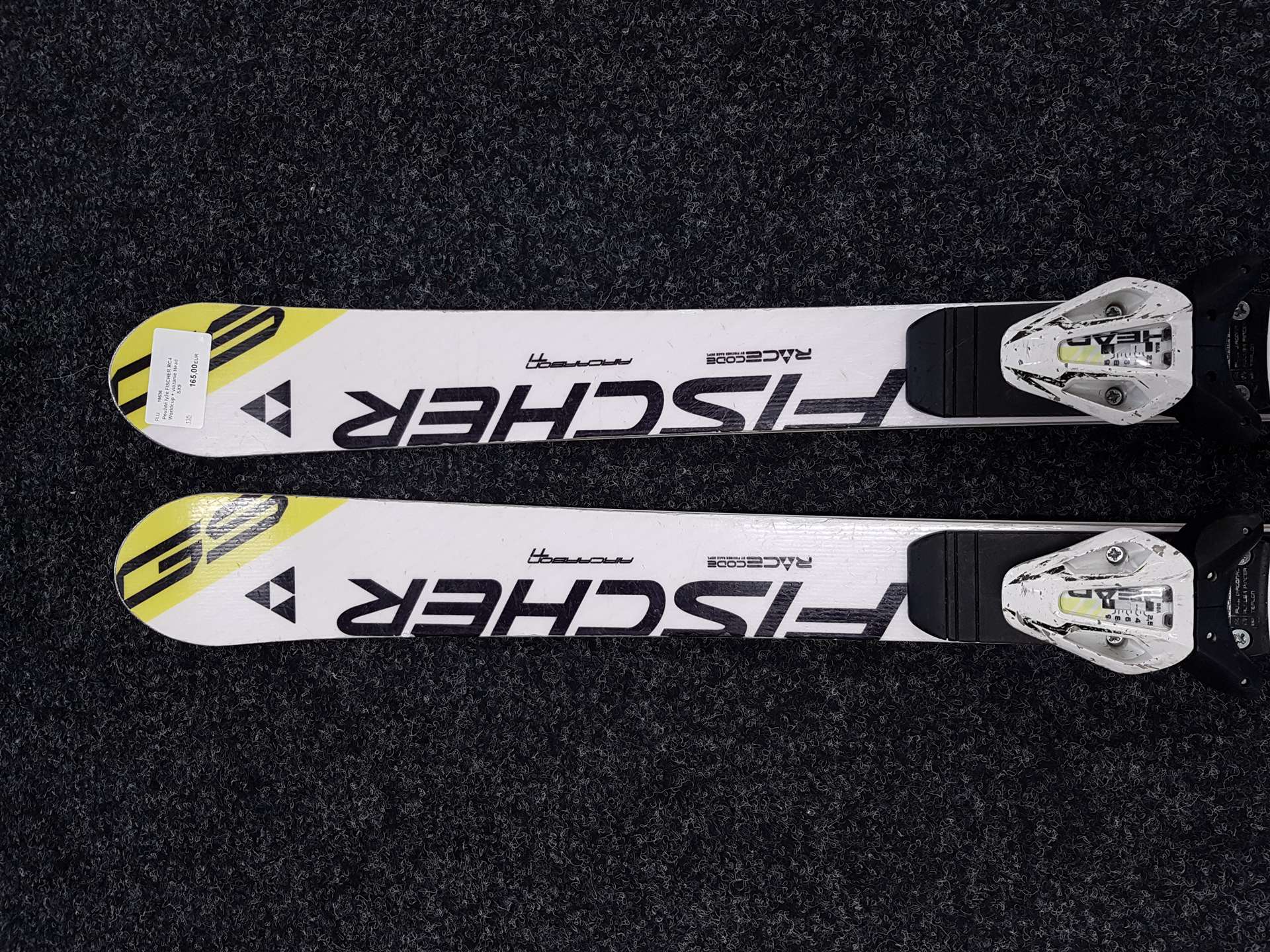 Použité lyže FISCHER RC4 Worldcup Aircarbon Ti + viazanie Head SX9