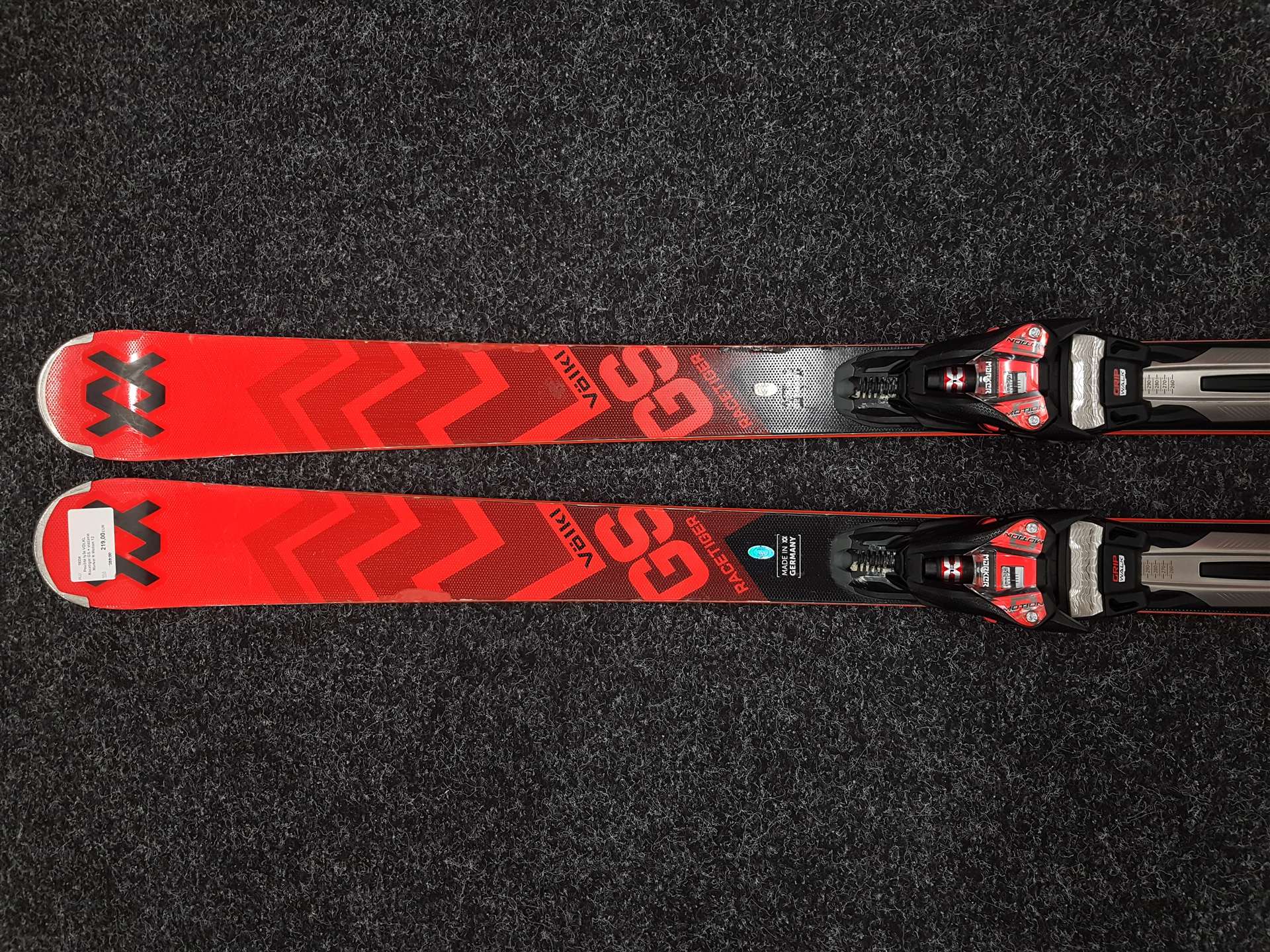 Použité lyže VOLKL Racetiger GS + viazanie Marker R Motion 12