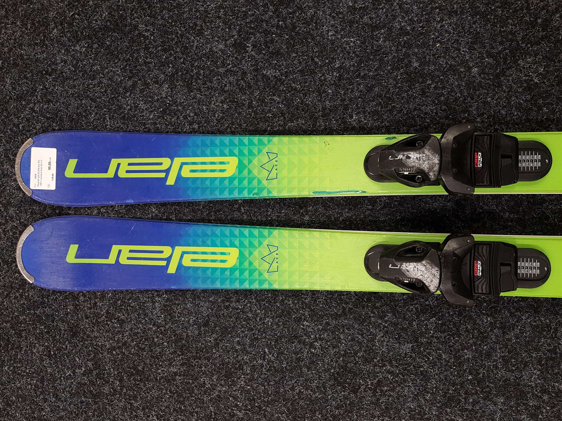 Použité lyže ELAN Ace RC 140 + viazanie Elan ES 7.5