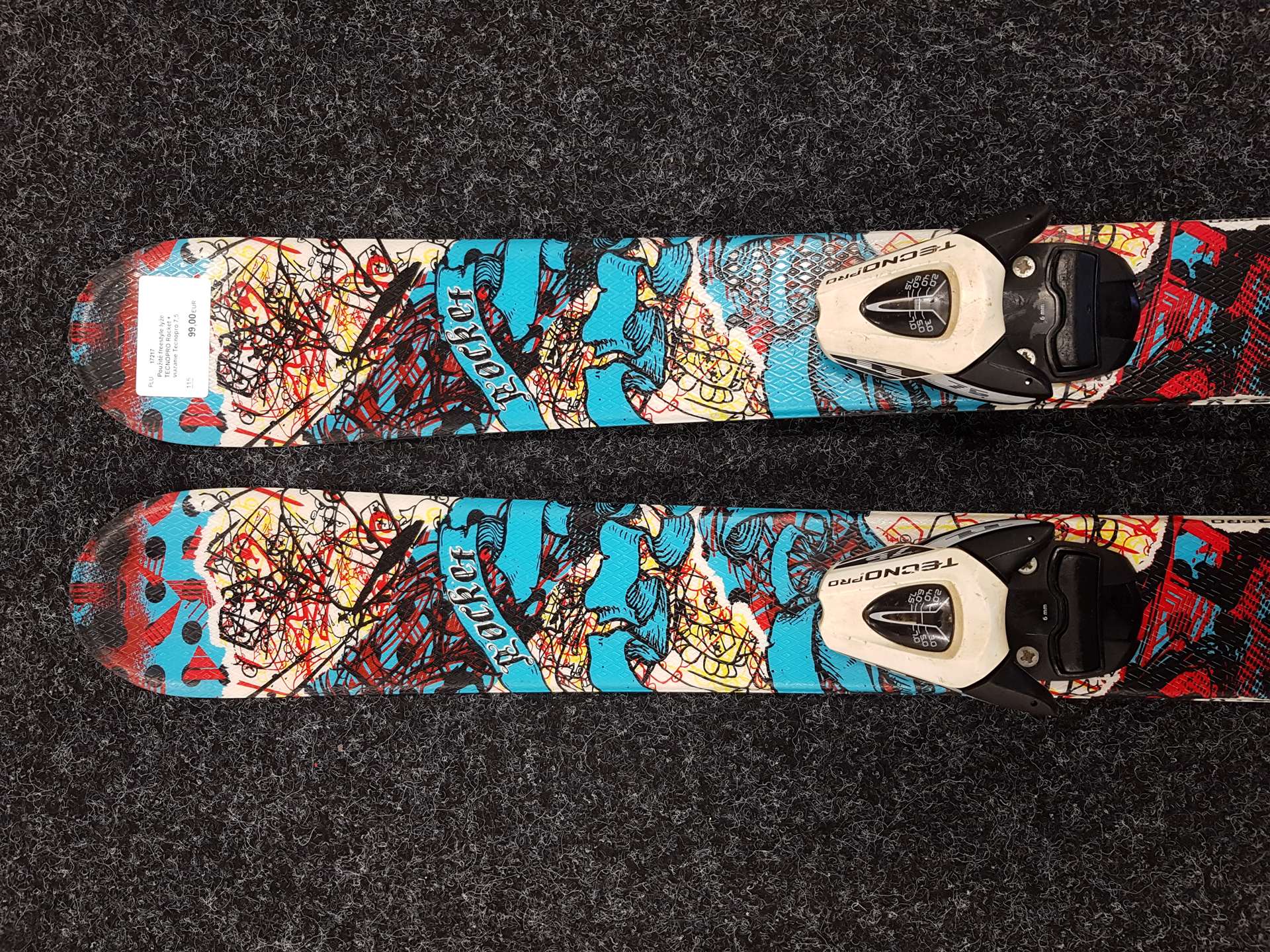 Použité freestyle lyže TECNOPRO Rocket + viazanie Tecnopro 7,5
