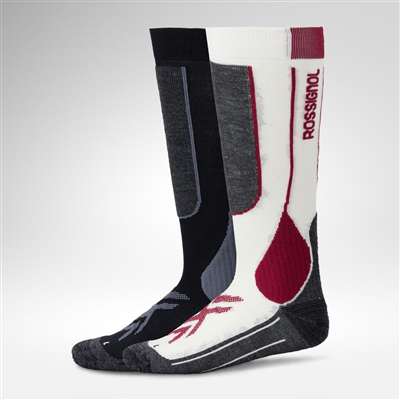 Lyžiarske ponožky Rossignol ESSENTIAL 2 PACK SKI SOCKS-WHITE