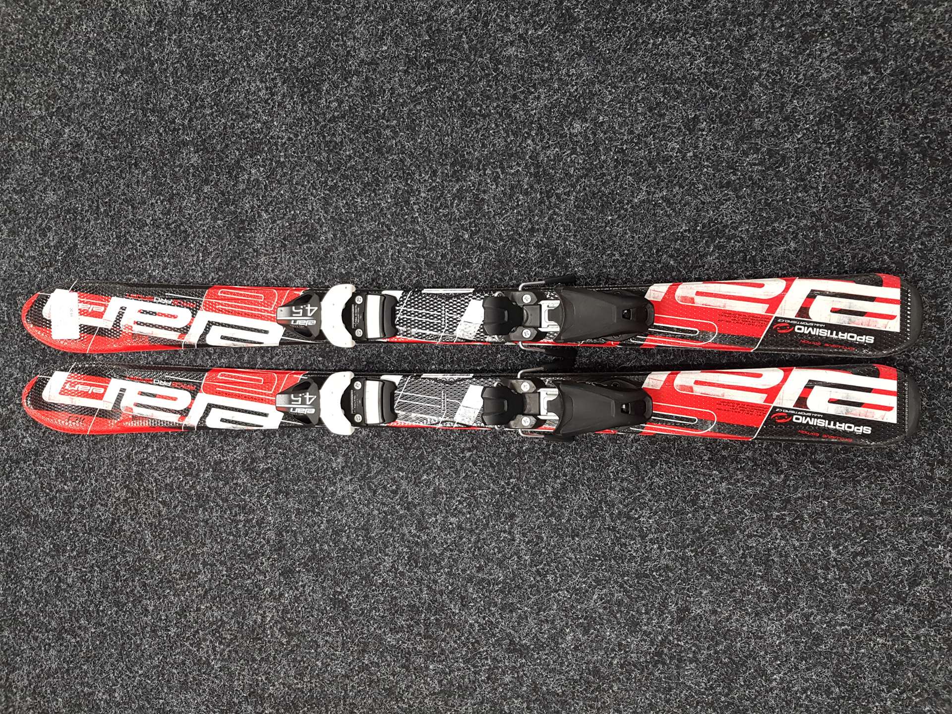 Použité detské lyže ELAN Race Pro Sport + viazanie Elan EL 4.5