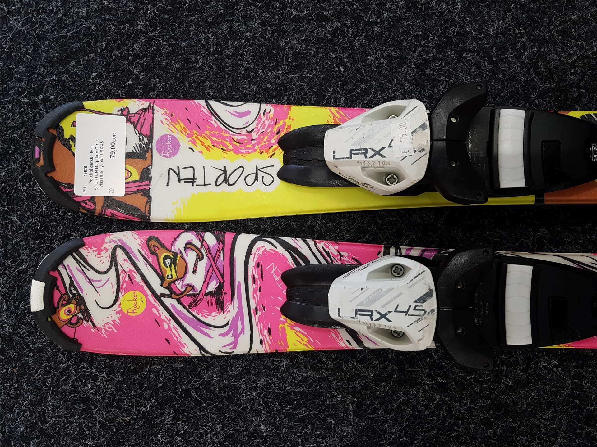 Použité detské lyže SPORTEN Bugaboo Girl + viazanie Tyrolia LRX 45