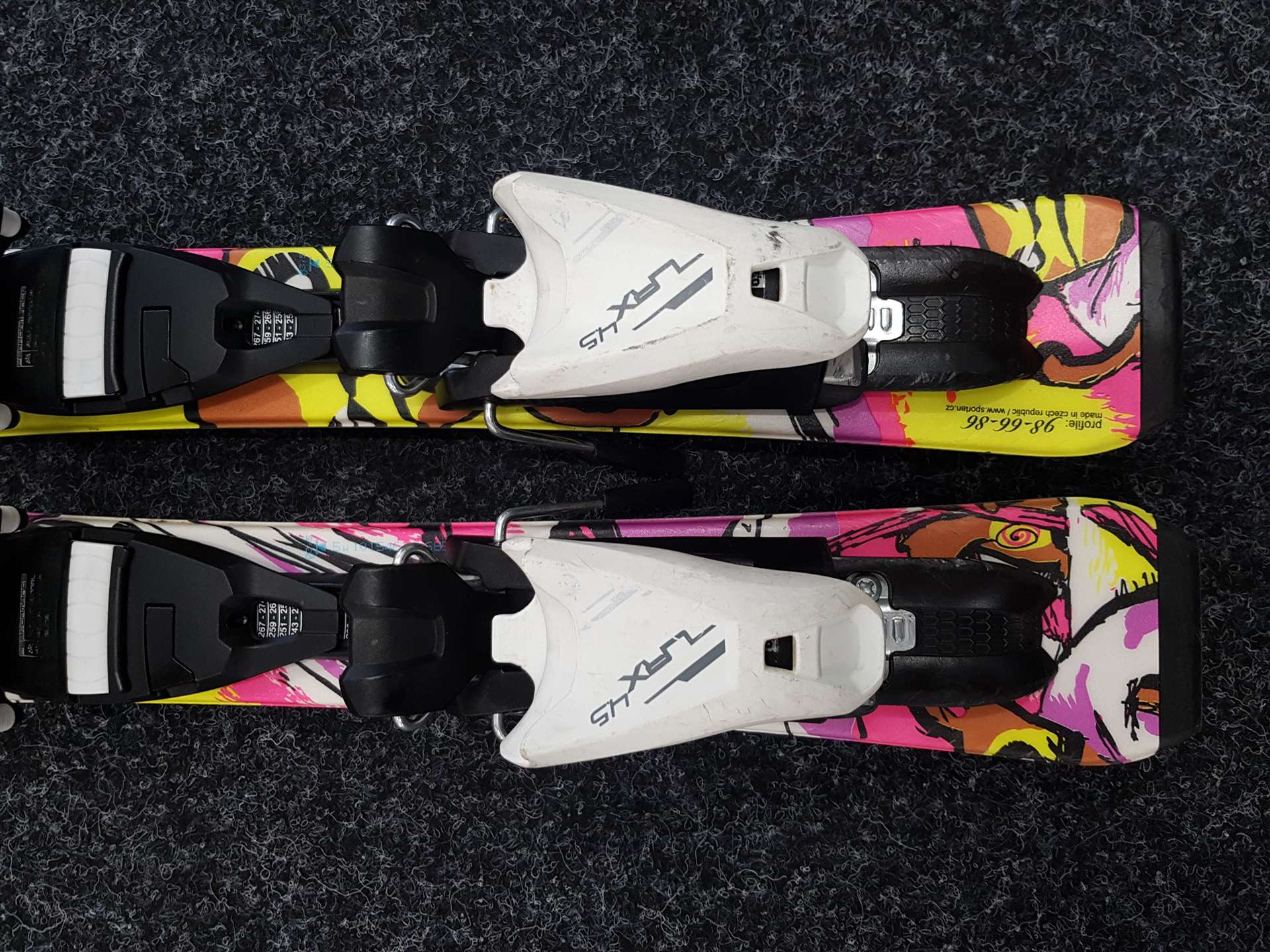Použité detské lyže SPORTEN Bugaboo Girl + viazanie Tyrolia LRX 45