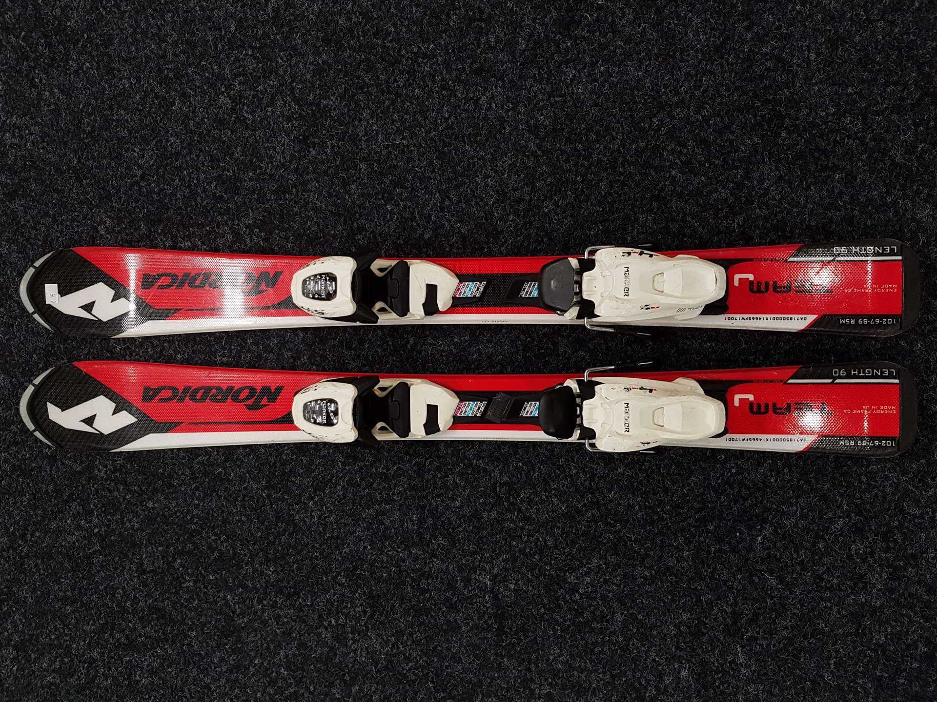 Použité lyže NORDICA Team J + viazanie Marker 4,5