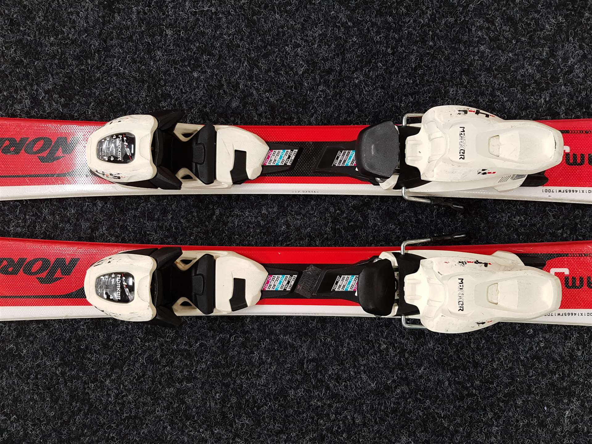 Použité lyže NORDICA Team J + viazanie Marker 4,5