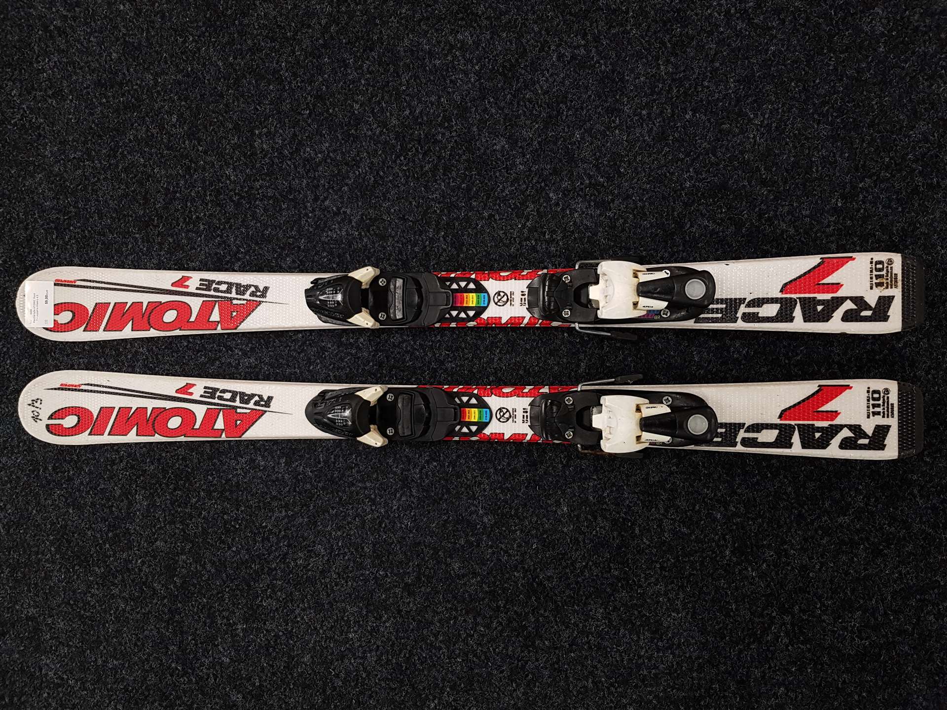 Použité lyže ATOMIC Race 7 + viazanie Atomic 4,5
