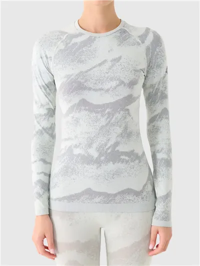 Dámske termoprádlo F208 OFF WHITE ALLOVER vrchný diel