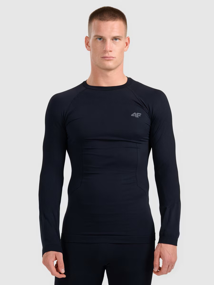 Pánske termoprádlo 4F M233 DEEP BLACK vrchný diel