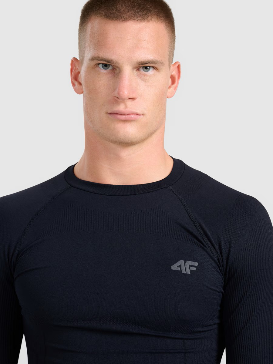 Pánske termoprádlo 4F M233 DEEP BLACK vrchný diel