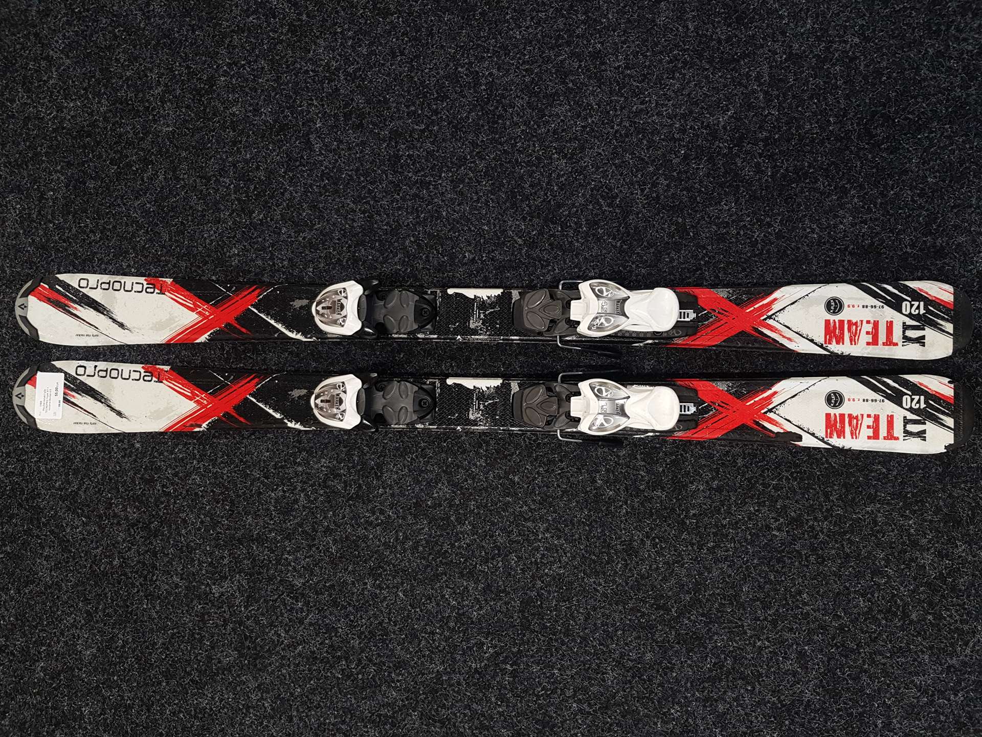 Použité detské lyže TECNOPRO Team XT + viazanie Marker 4.5