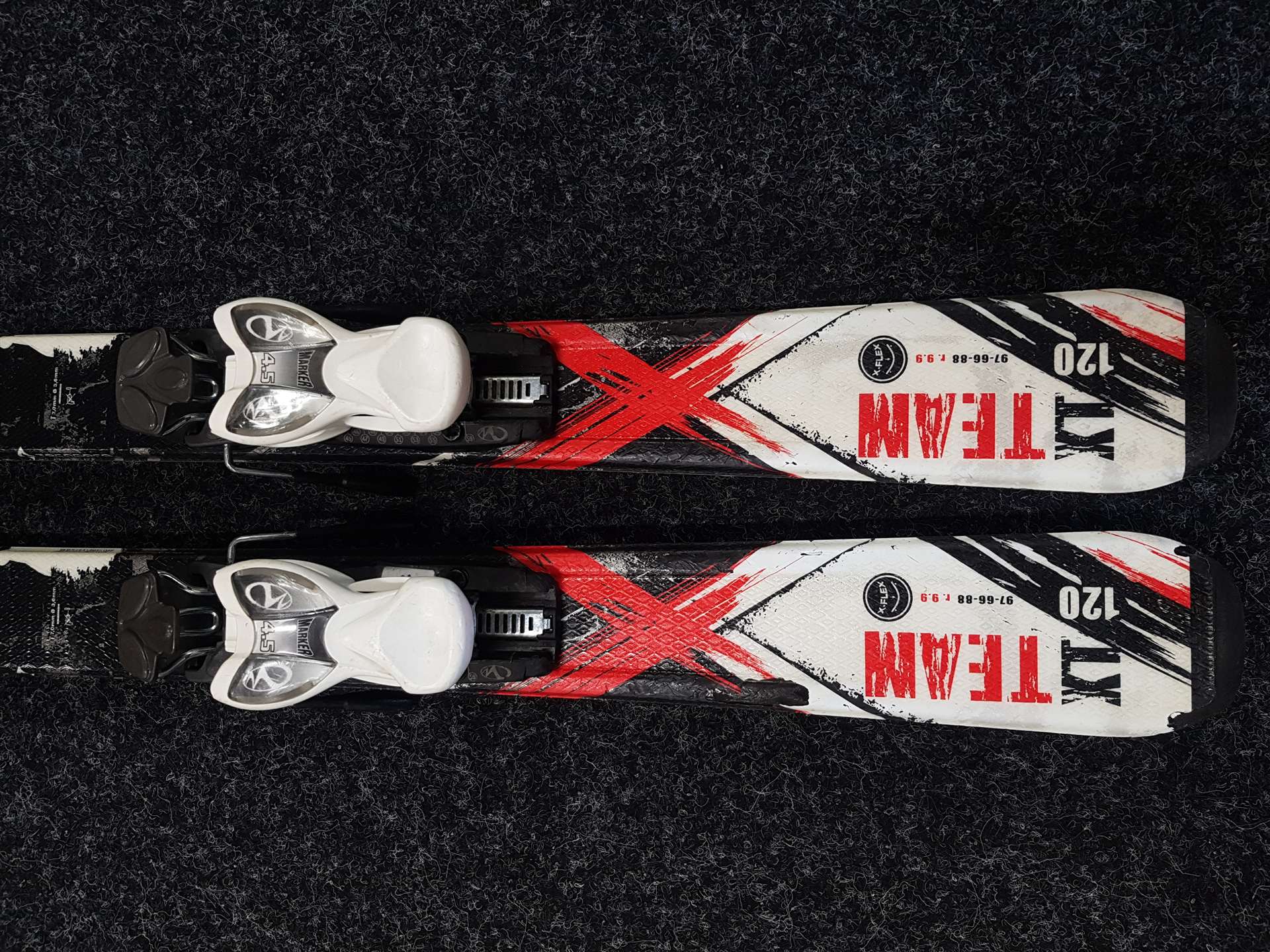 Použité detské lyže TECNOPRO Team XT + viazanie Marker 4.5