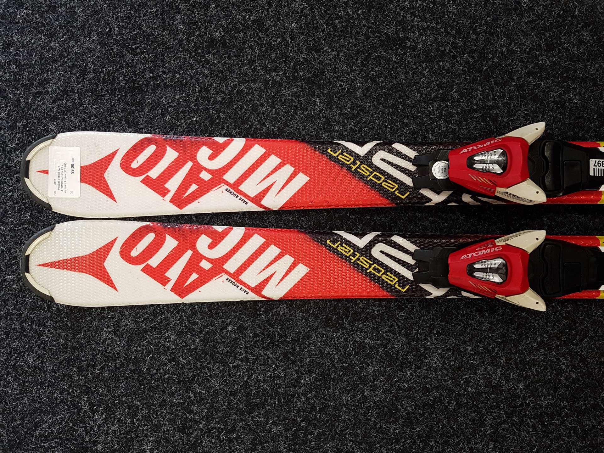Použité detské lyže ATOMIC Redster XT + viazanie Atomic XTE 045