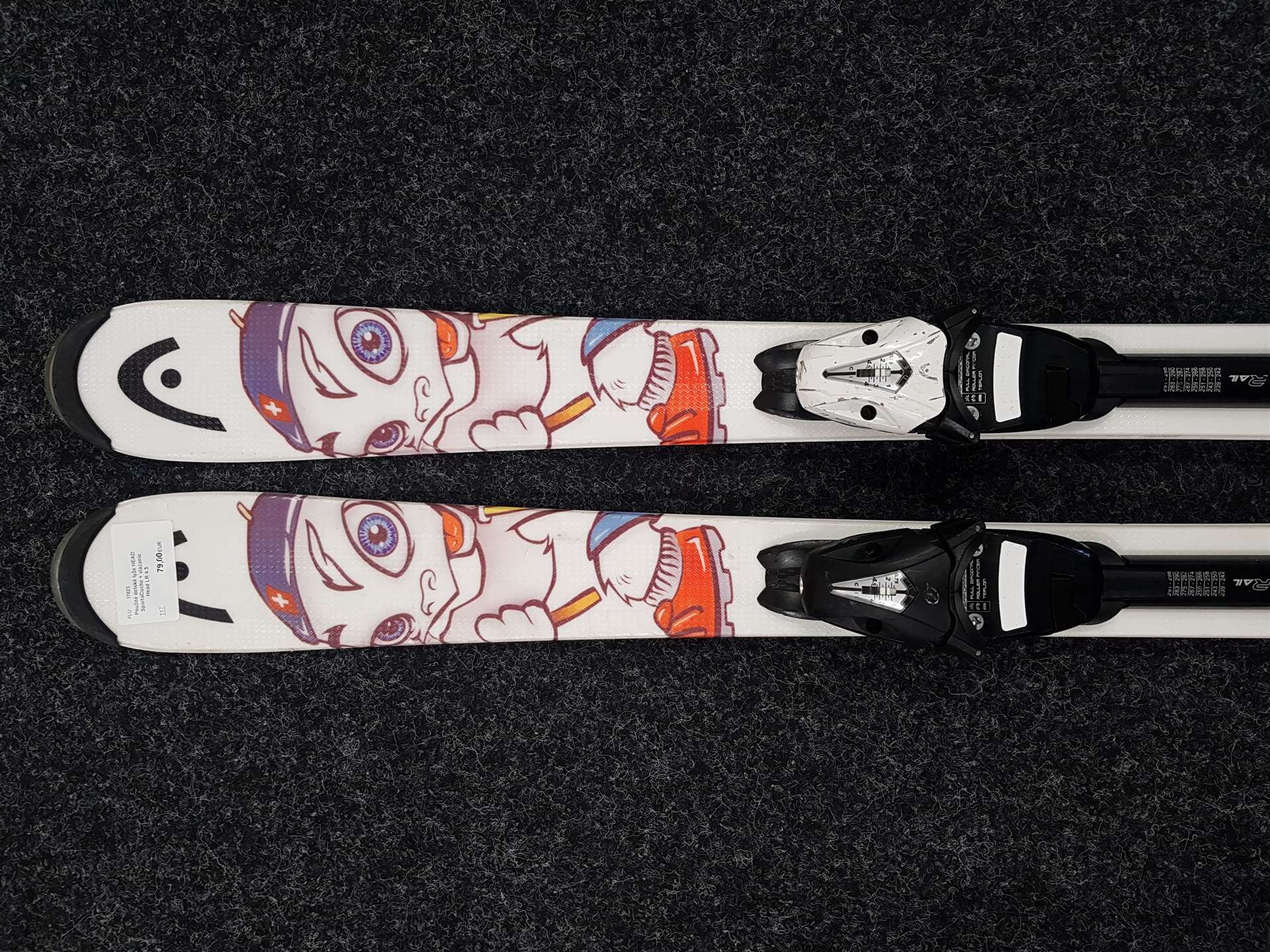 Použité detské lyže HEAD SpartaCuche + viazanie Head LR 4.5