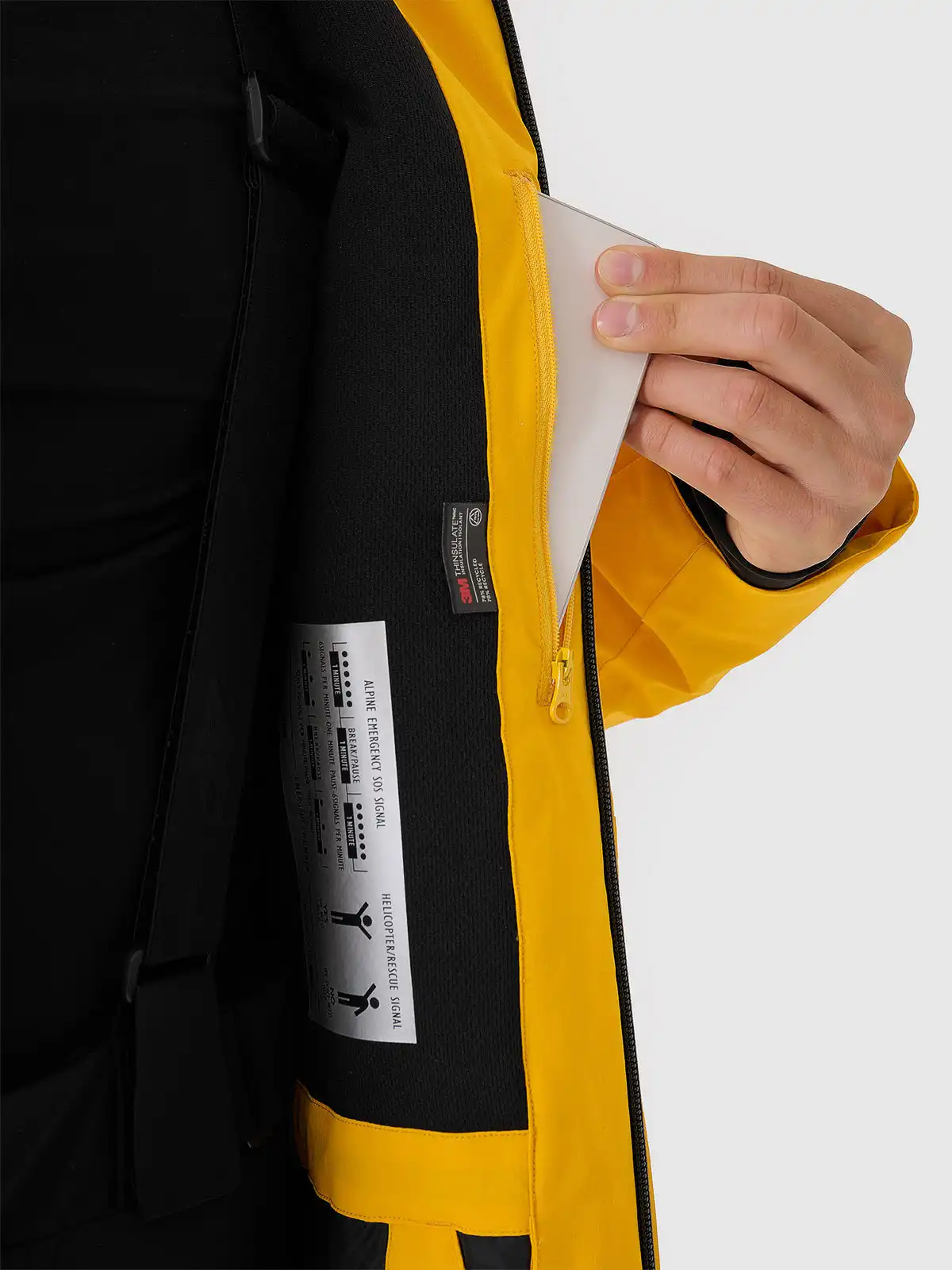 Pánska lyžiarska bunda 4F M0877 YELLOW