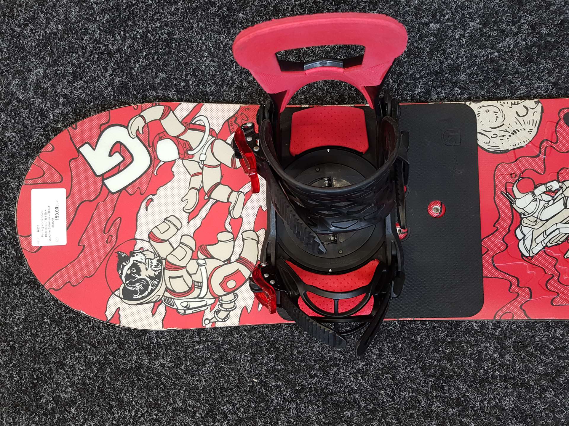 Použitý snowboard BURTON LTR 120 + viazanie Salomon veľkosť XS/S/M