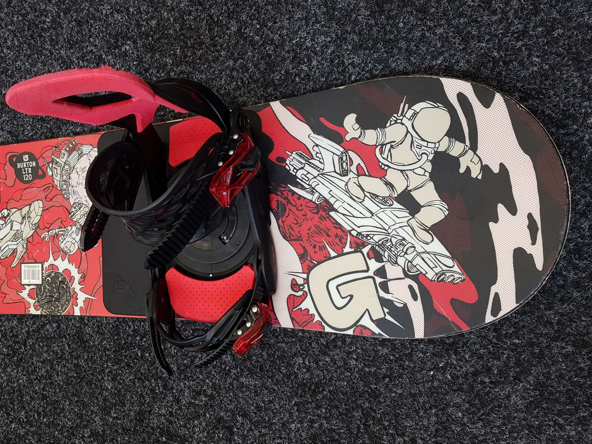 Použitý snowboard BURTON LTR 120 + viazanie Salomon veľkosť XS/S/M