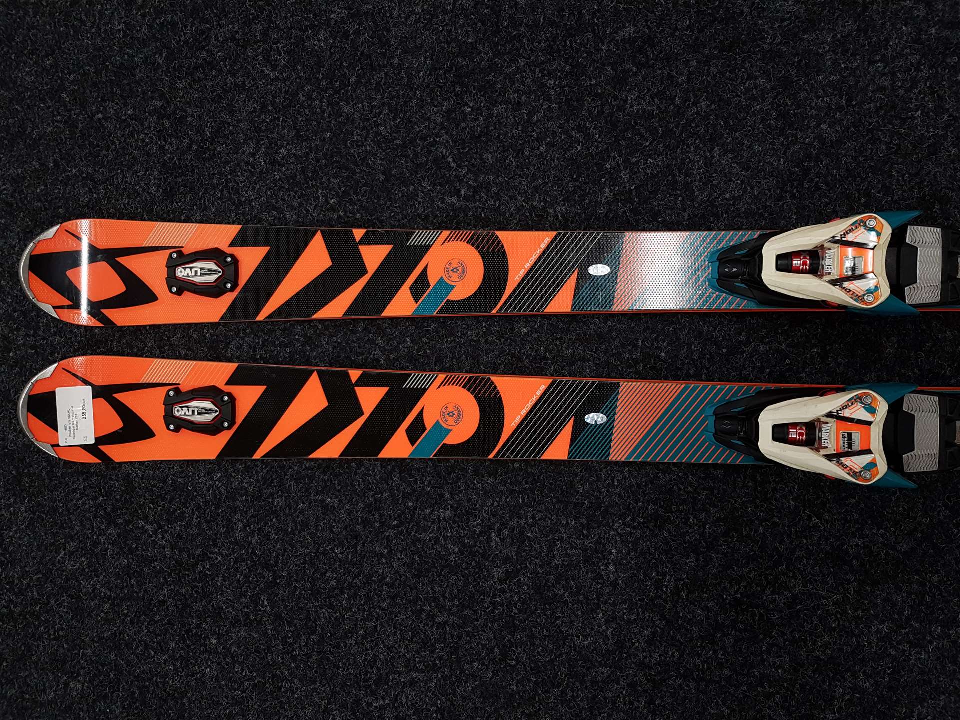 Použité lyže VOLKL Racetiger GS + viazanie Marker 12.0