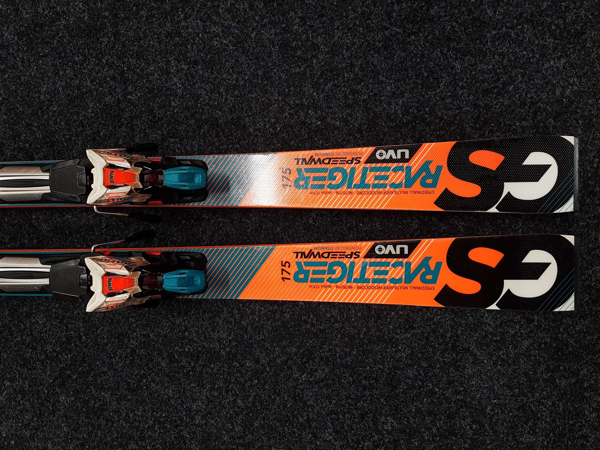 Použité lyže VOLKL Racetiger GS + viazanie Marker 12.0