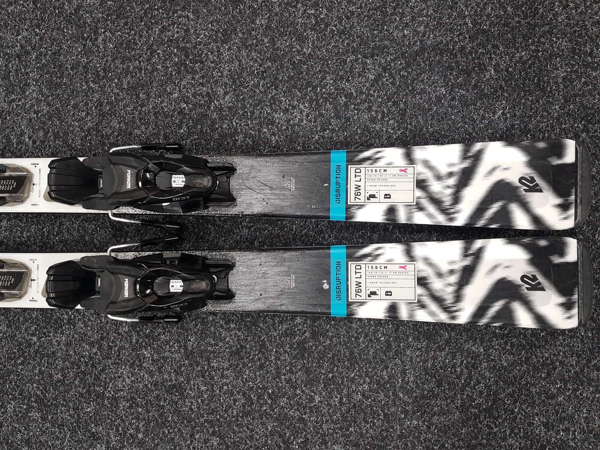 Použité lyže K2 Disruption 76W LTD + viazanie Marker ERP 10