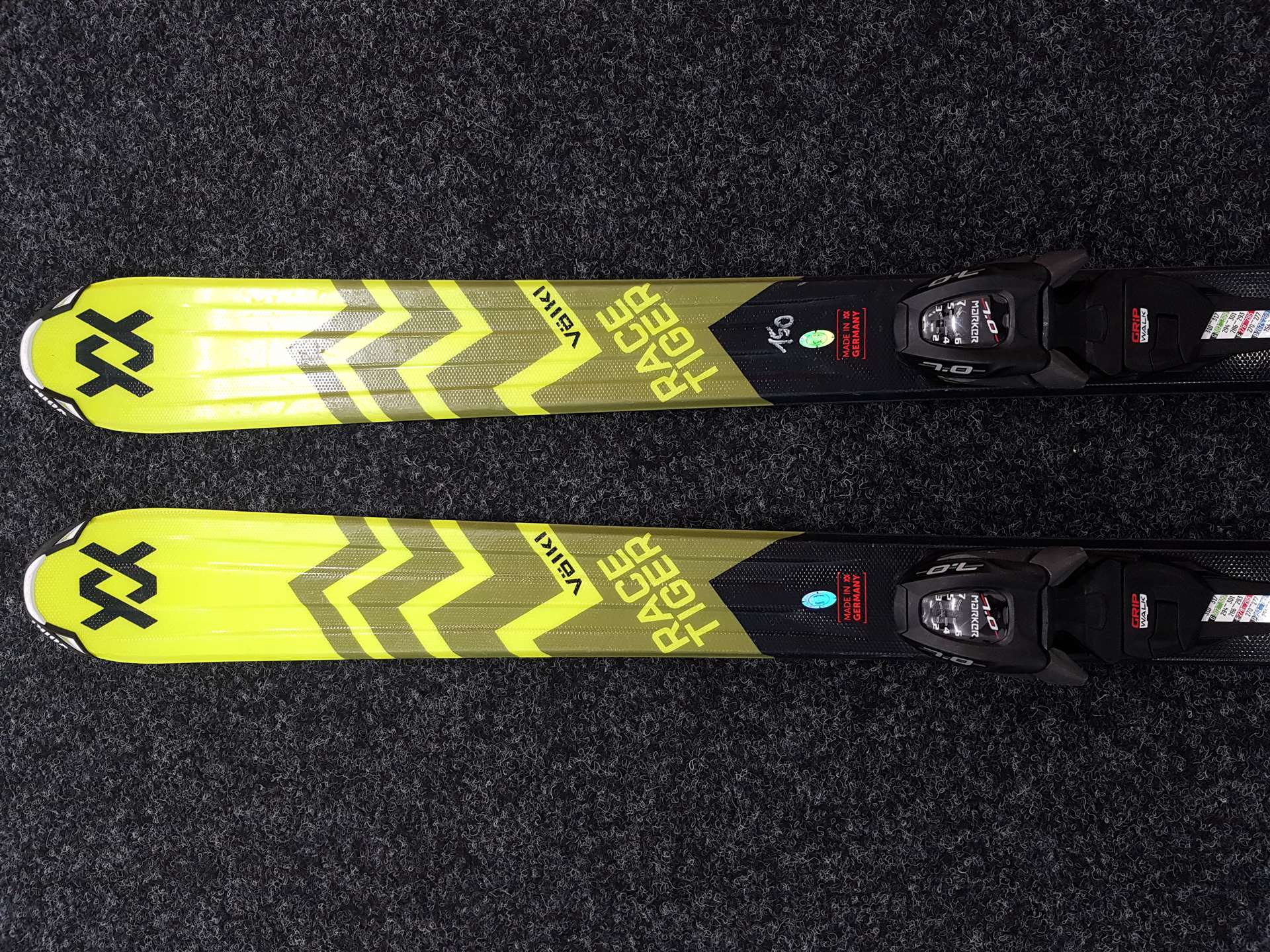 Použité lyže VOLKL Race Tiger + viazanie Marker 7.0