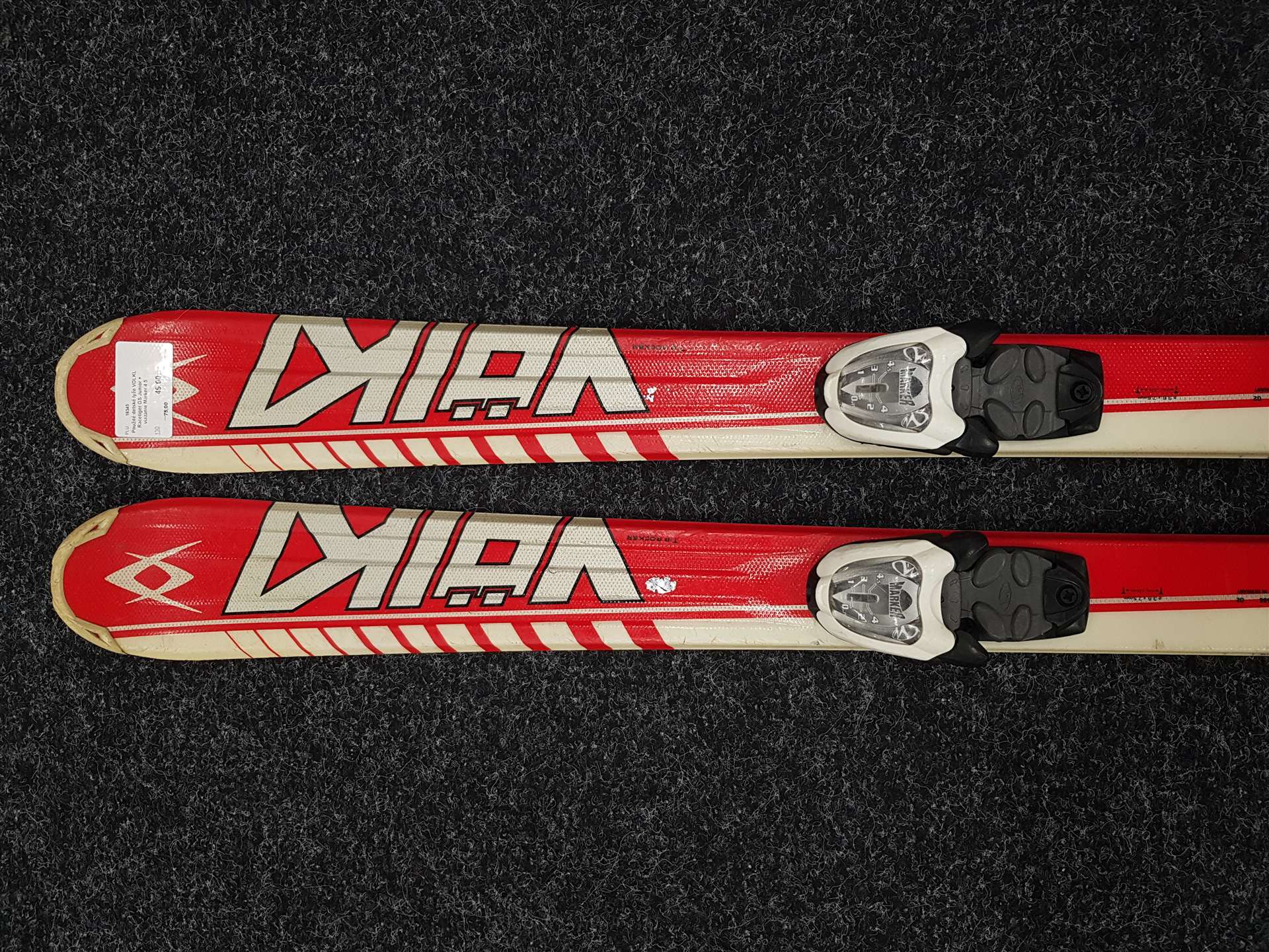 Použité detské lyže VOLKL Racetiger GS Junior + viazanie Marker 4.5