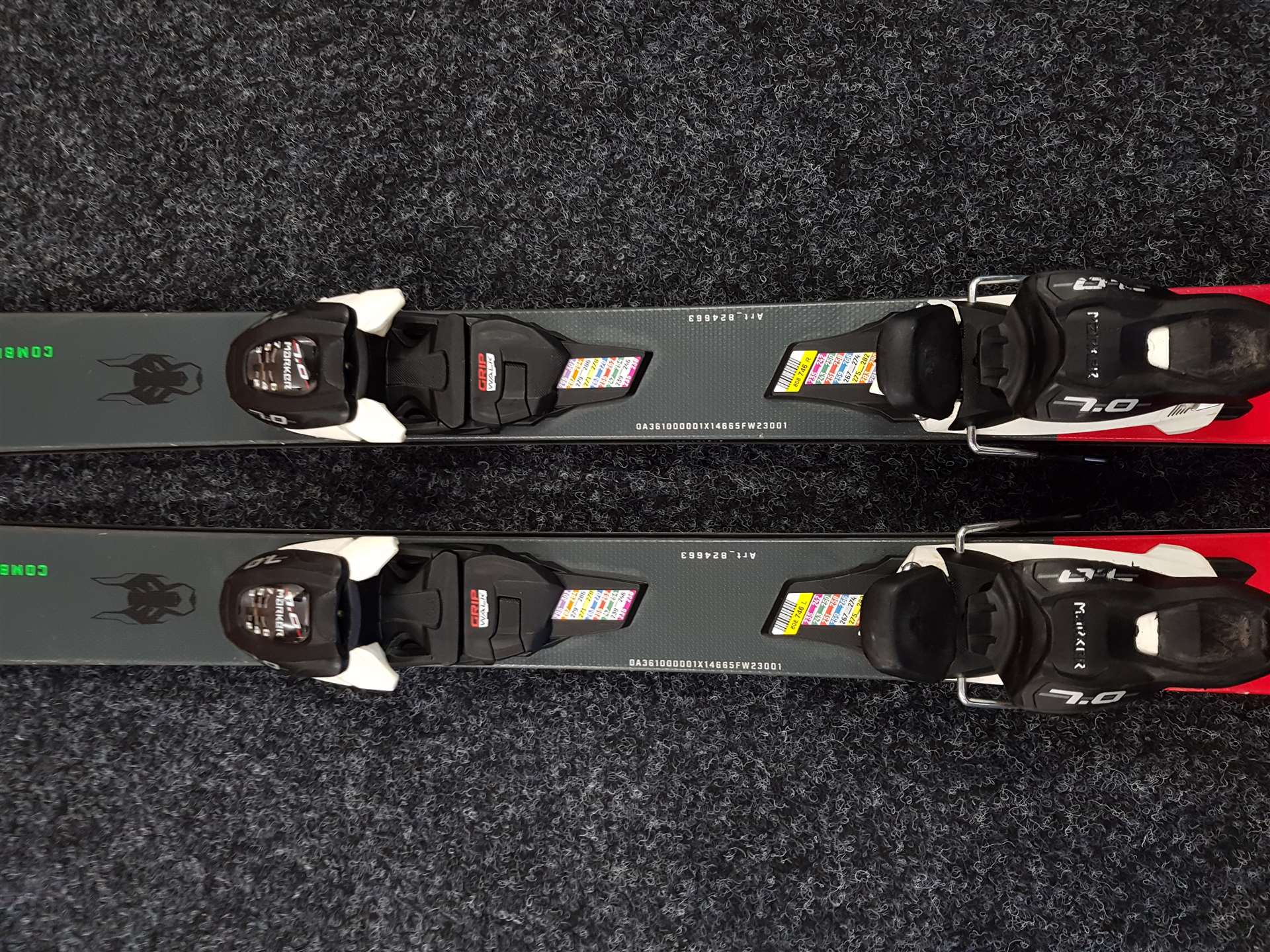 Použité lyže NORDICA Dobermann + viazanie Marker 7.0