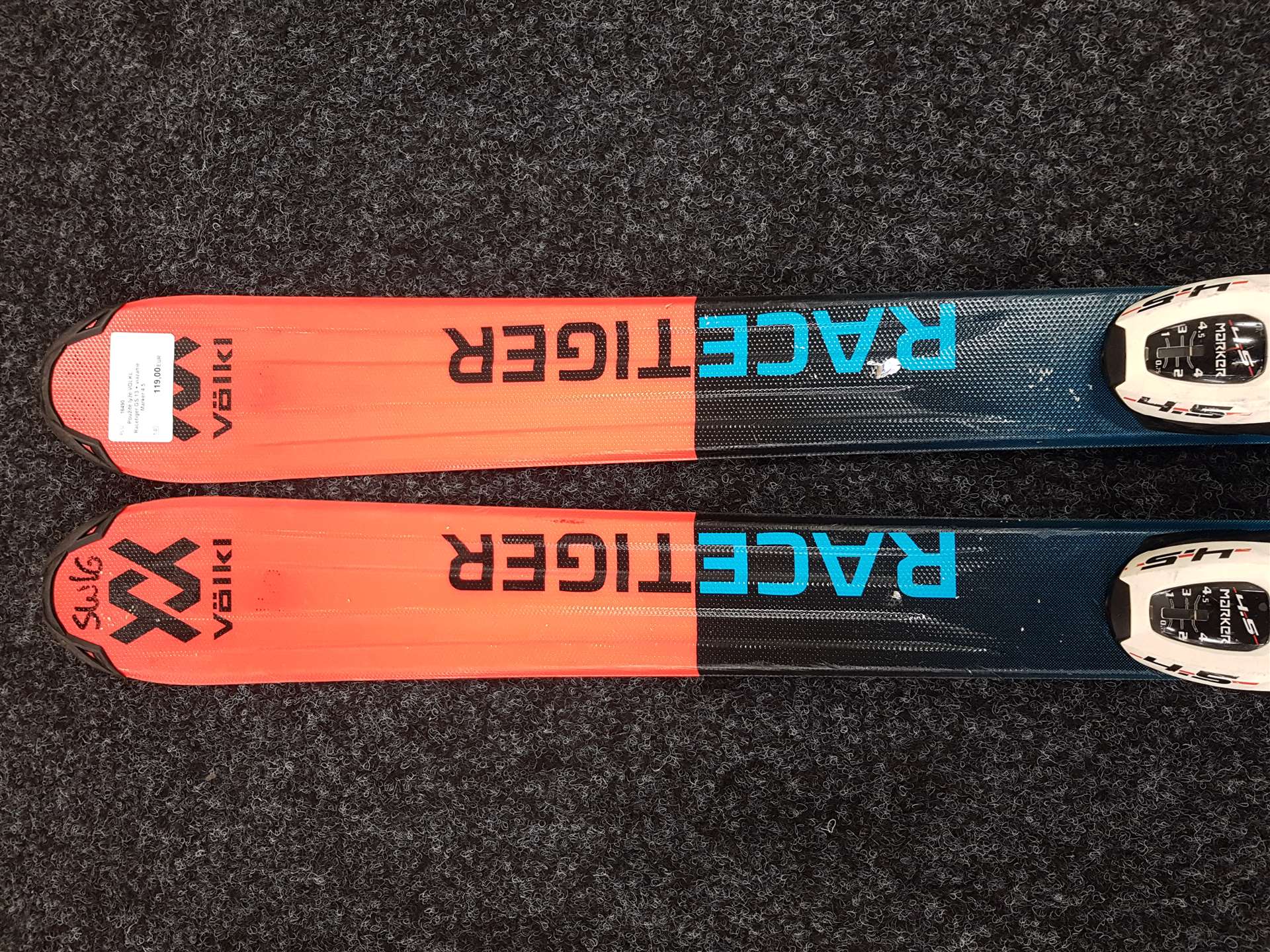 Použité lyže VOLKL Racetiger GS 13 + viazanie Marker 4,5