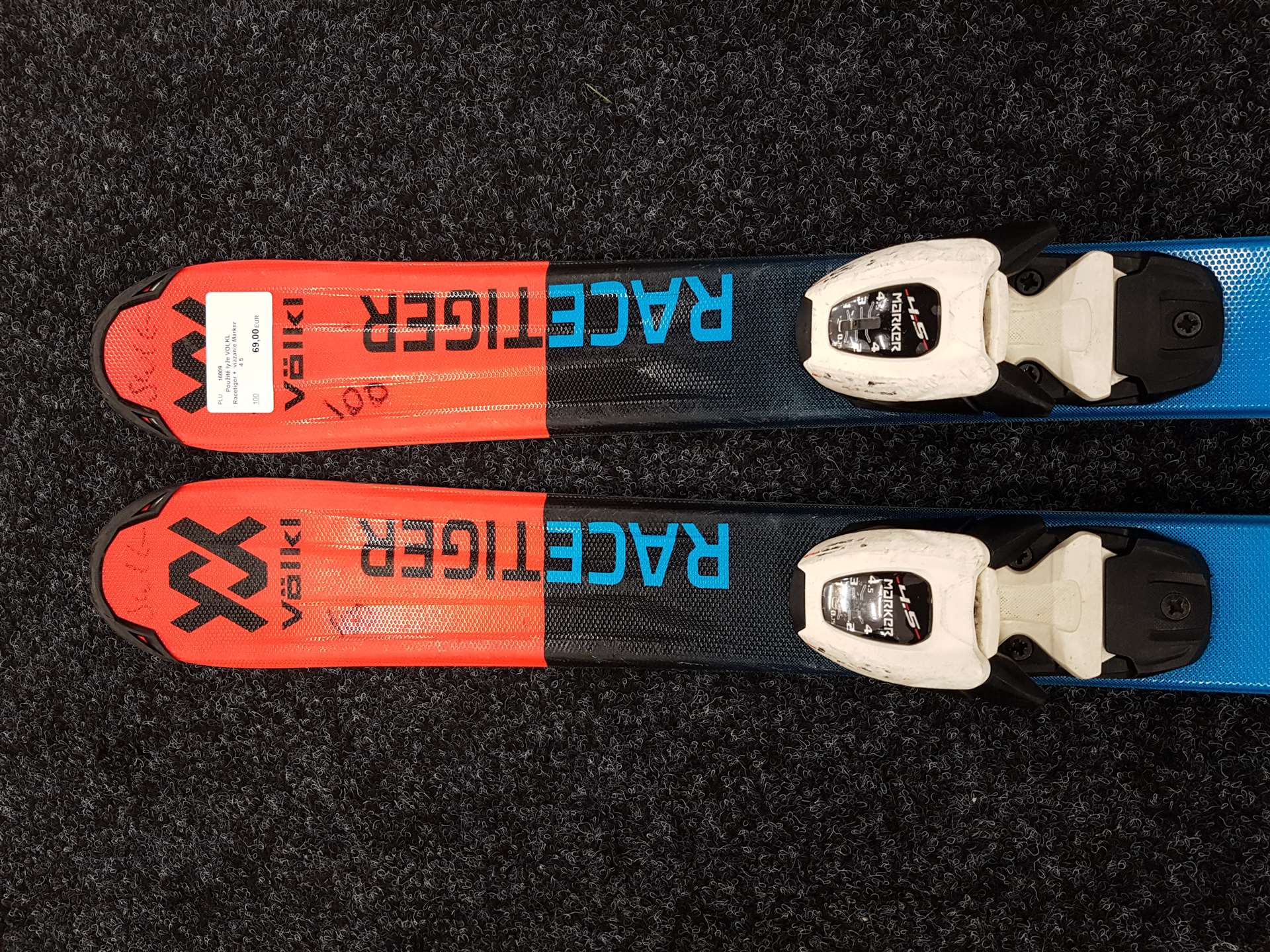 Použité lyže VOLKL Racetiger +  viazanie Marker 4.5