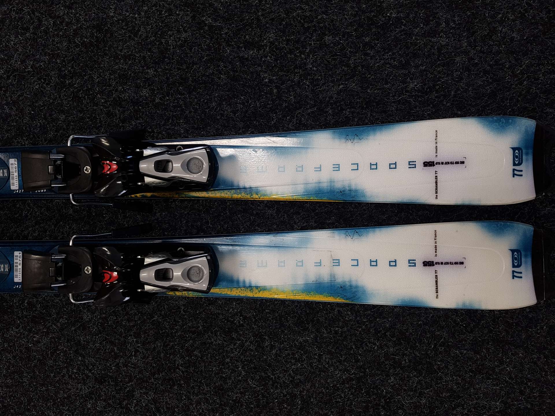 Použité lyže SALOMON SPACEFRAME + viazanie Salomon 5711